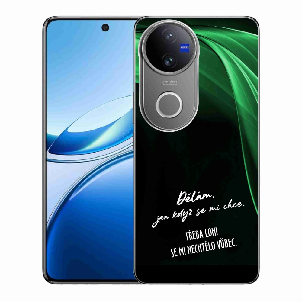 Gelový kryt mmCase na Vivo V50 5G - vtipný text 12 černé pozadí
