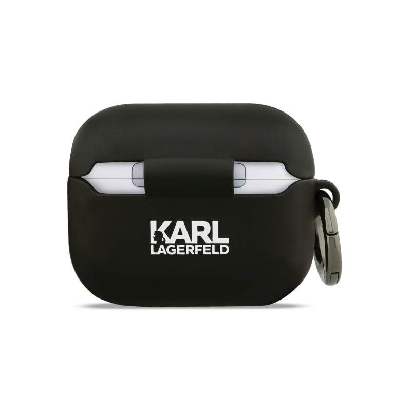 Karl Lagerfeld 3D Logo NFT Karl and Choupette Silikonové Pouzdro pro AirPods Pro 3 Black