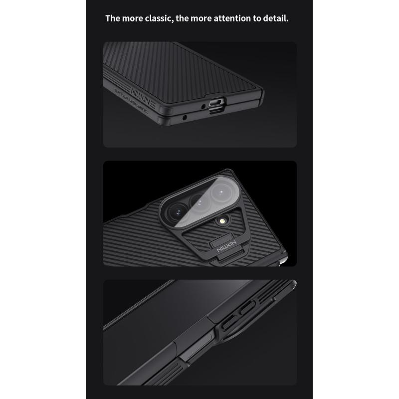 Nillkin CamShield Prop Pen Slot (Transparent Lens) Zadní Kryt pro Samsung Galaxy Z Fold 7 Black
