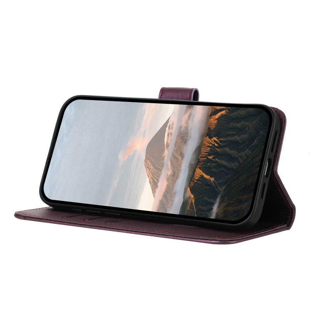 Triangles knížkové pouzdro na Honor 400 Lite - tmavěfialové