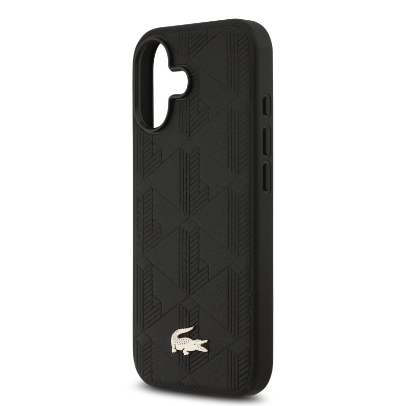 Lacoste PU Nomogramme Gold Logo MagSafe Zadní Kryt pro iPhone 17 Black