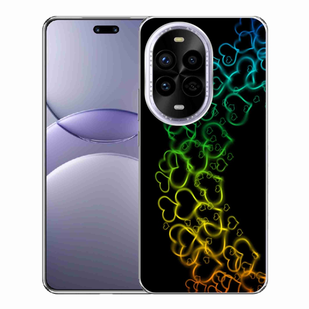 Gelový kryt mmCase na Huawei Nova 13 Pro 5G - barevná srdíčka