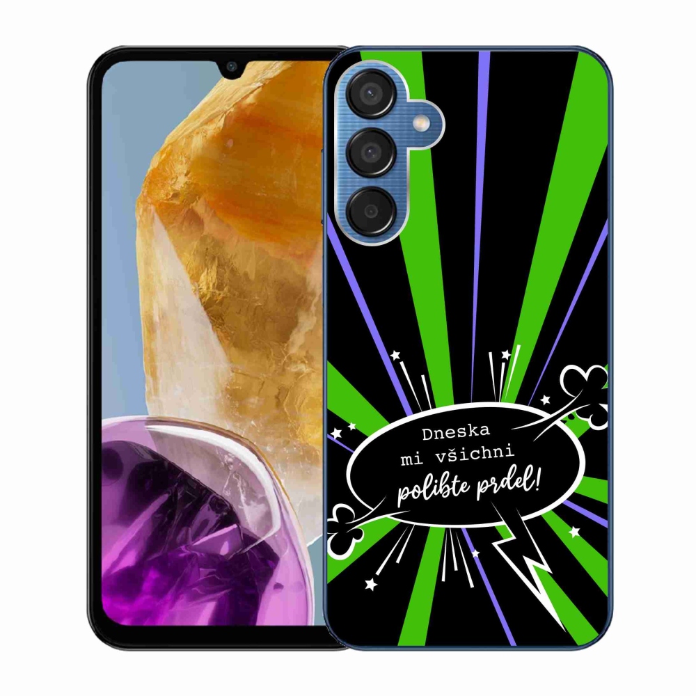 Gelový kryt mmCase na Samsung Galaxy M15 5G - vtipný text 15 černé pozadí