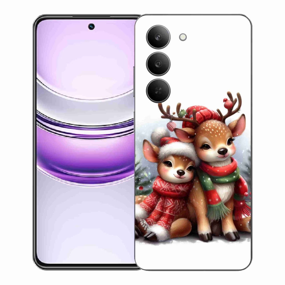 Gelový kryt mmCase na Realme 14x 5G - vánoční sobi