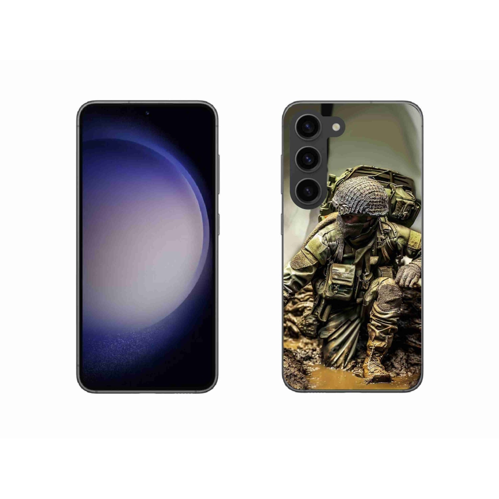 Gelový kryt mmCase na Samsung Galaxy S23 5G - voják