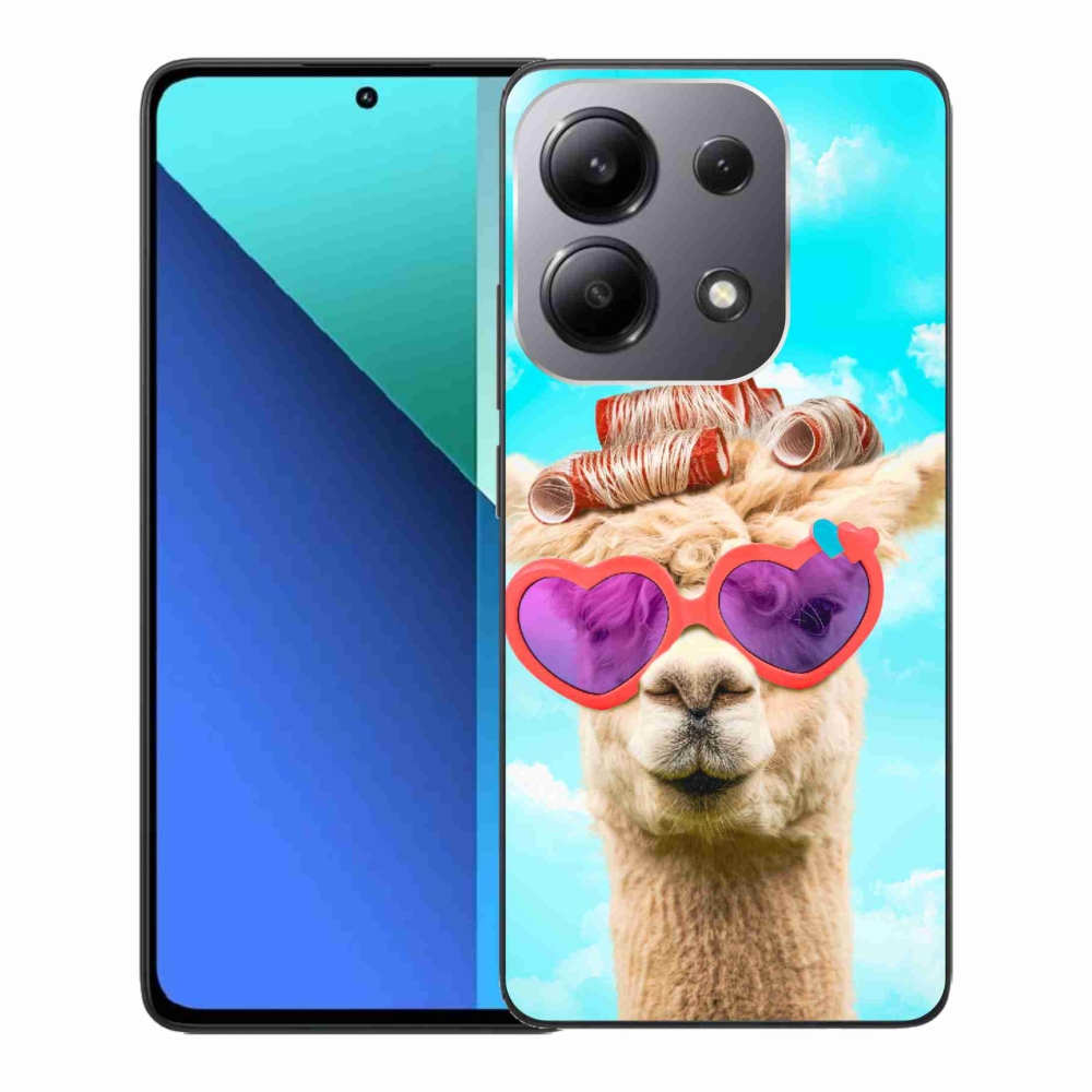 Gelový kryt mmCase na Xiaomi Redmi Note 13 - lama s brýlemi