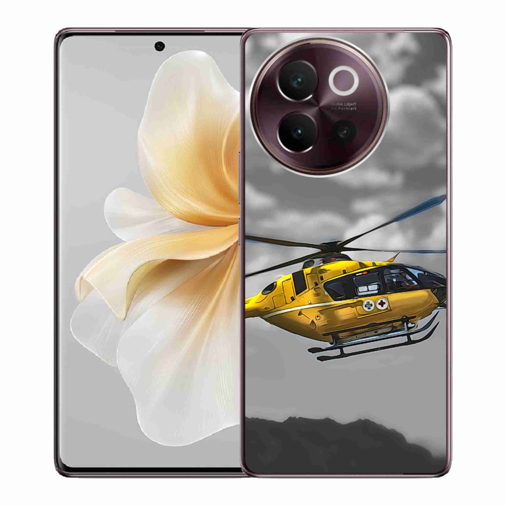 Gelový kryt mmCase na Vivo V40 Lite 5G - žlutá helikoptéra