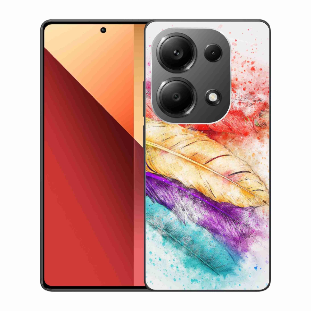 Gelový kryt mmCase na Xiaomi Redmi Note 13 Pro 4G/Poco M6 Pro - barevné peří