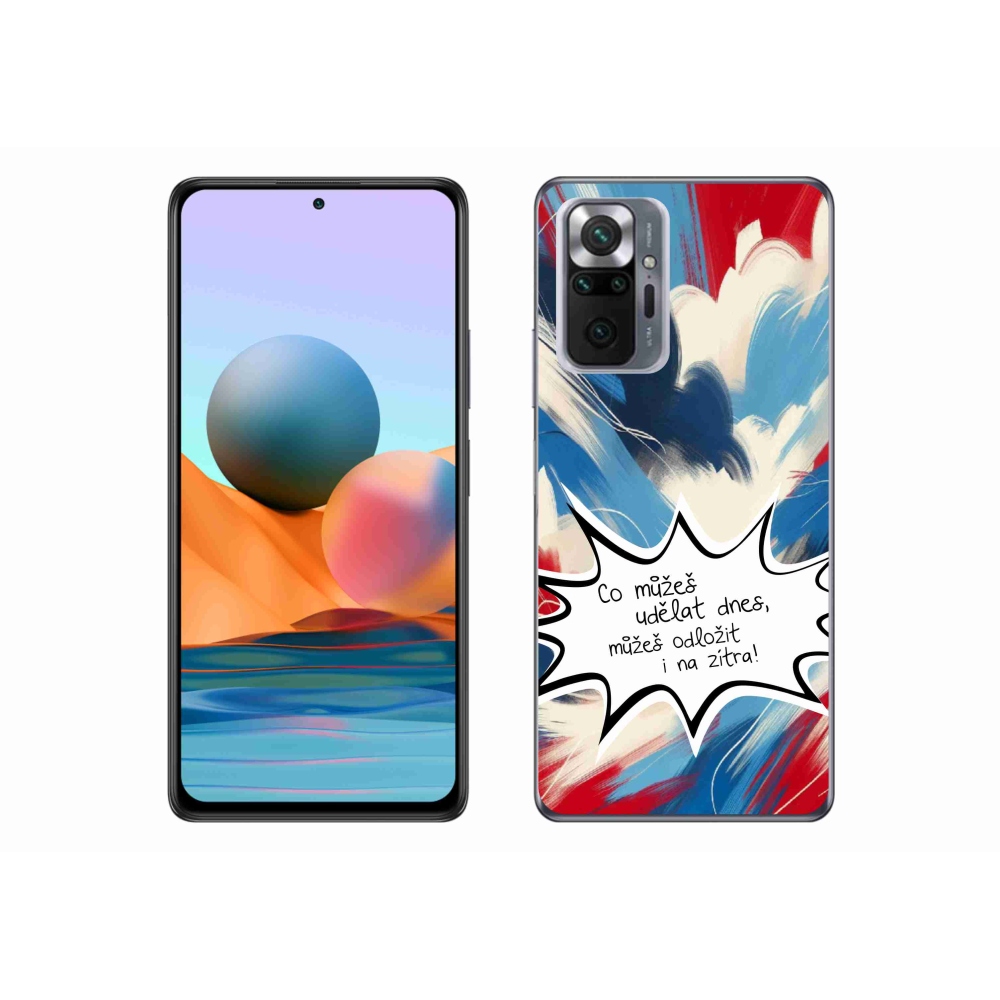 Gelový kryt mmCase na Xiaomi Redmi Note 10 Pro - vtipný text 9 bílé pozadí