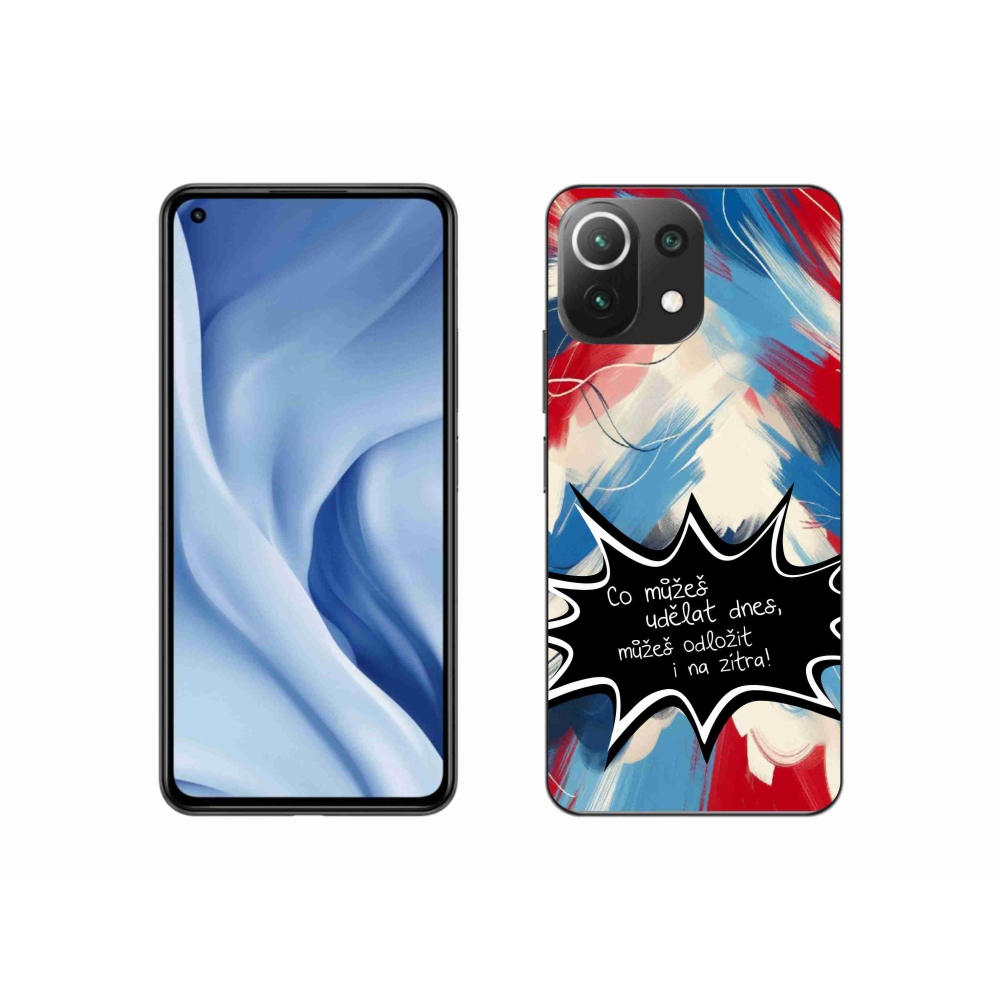 Gelový kryt mmCase na Xiaomi 11 Lite 5G NE - vtipný text 9 černé pozadí
