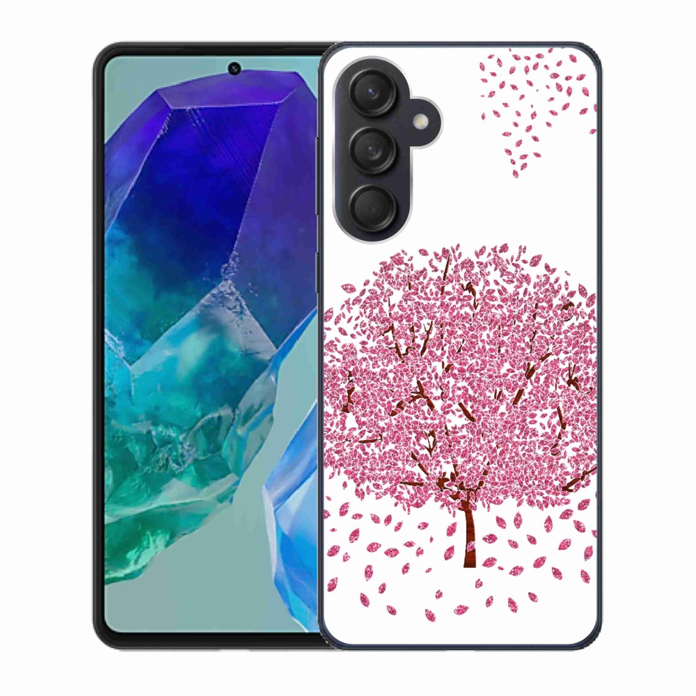 Gelový kryt mmCase na Samsung Galaxy M55 5G - kreslený strom s listy