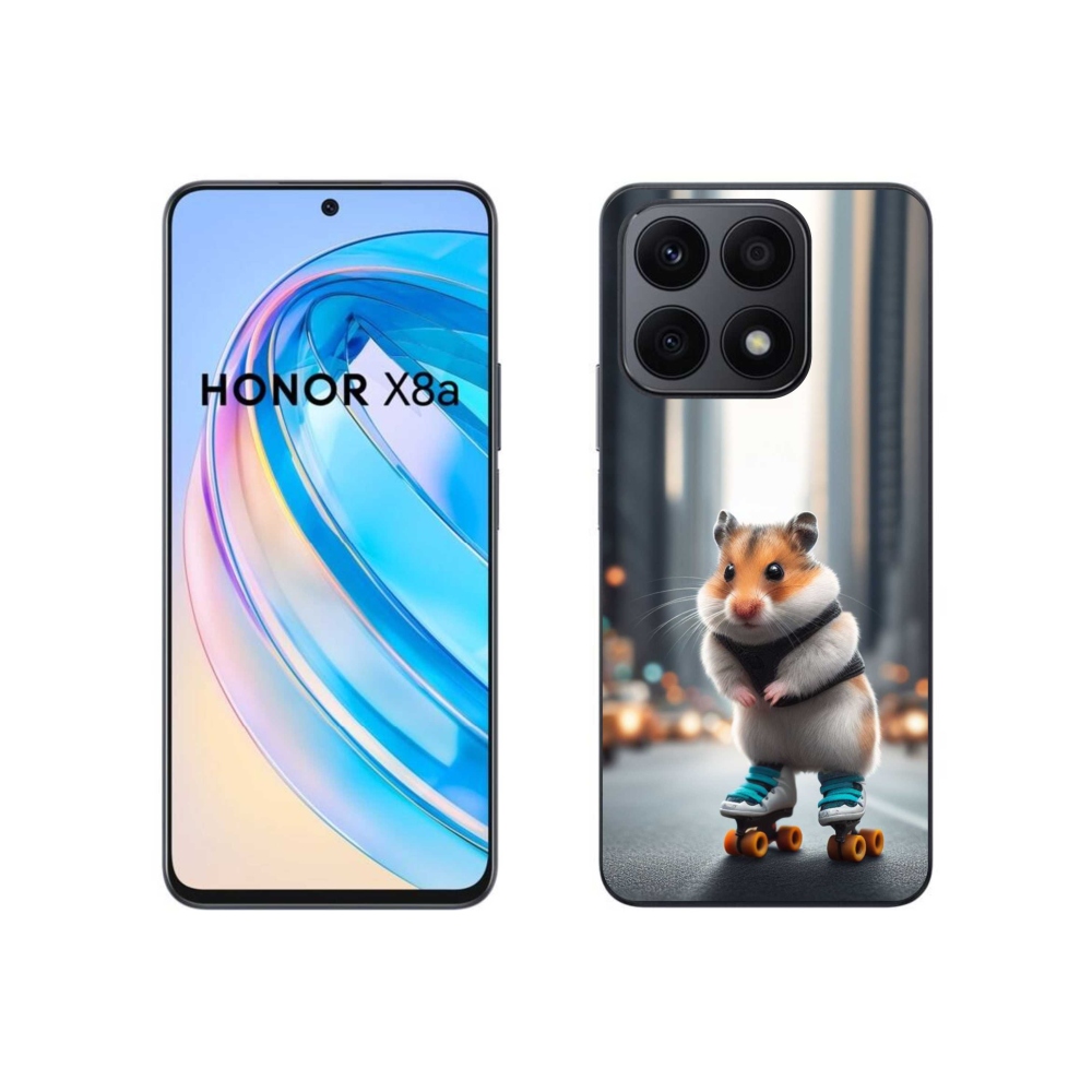 Gelový kryt mmCase na Honor X8a - křeček na bruslích