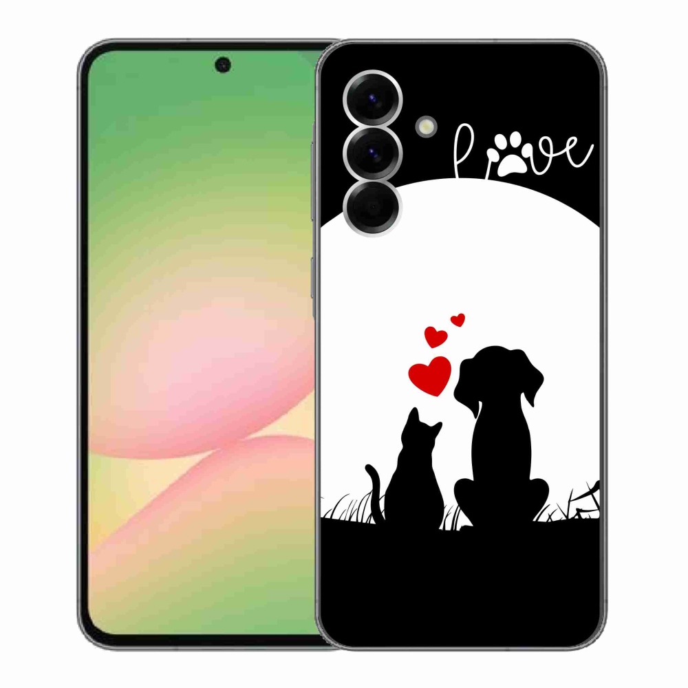 Gelový kryt mmCase na Samsung Galaxy A56 5G - zvířecí láska