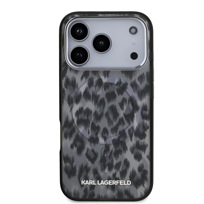 Karl Lagerfeld IML Leopard MagSafe Zadní Kryt pro iPhone 17 Pro Grey
