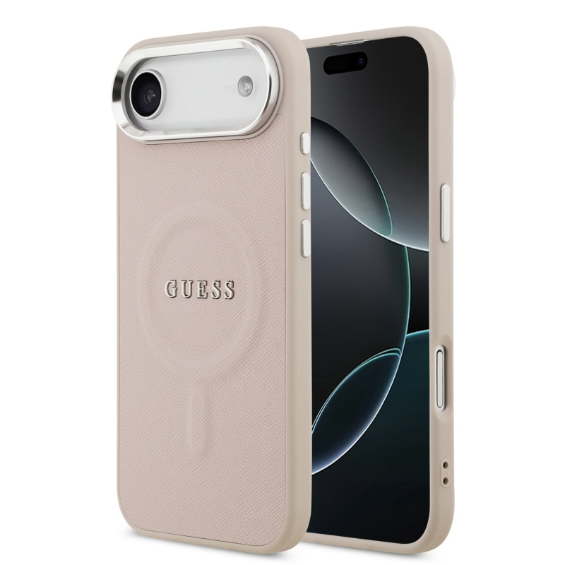 Guess PU Saffiano MagSafe Zadní Kryt pro iPhone Air Pink