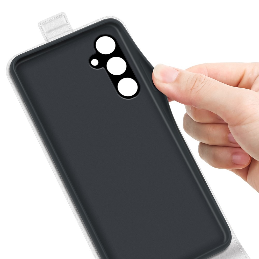 Vertical knížkové pouzdro na Samsung Galaxy A15 4G/5G - bílé