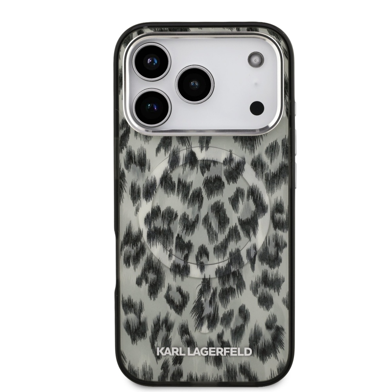 Karl Lagerfeld IML Leopard MagSafe Zadní Kryt pro iPhone 17 Pro Brown