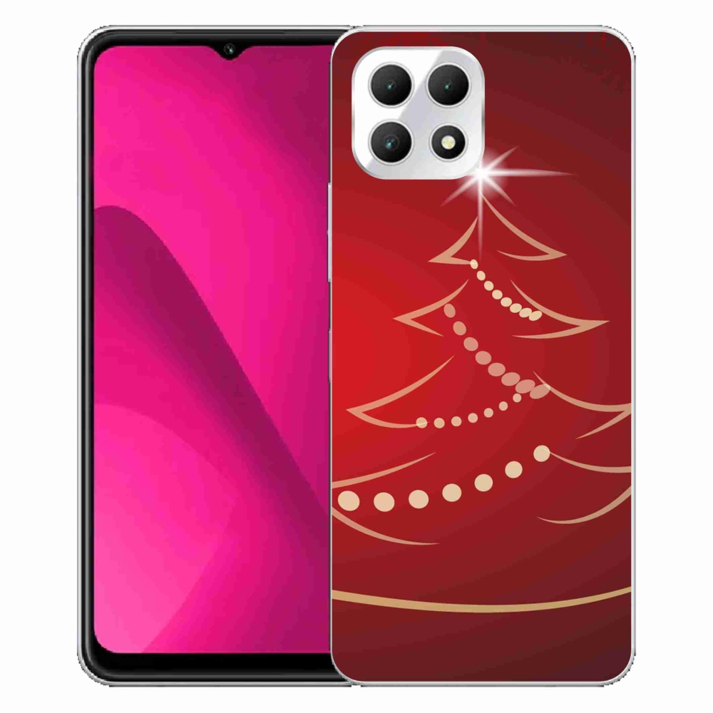 Gelový kryt mmCase na T-Mobile T Phone 2 - kreslený vánoční stromek