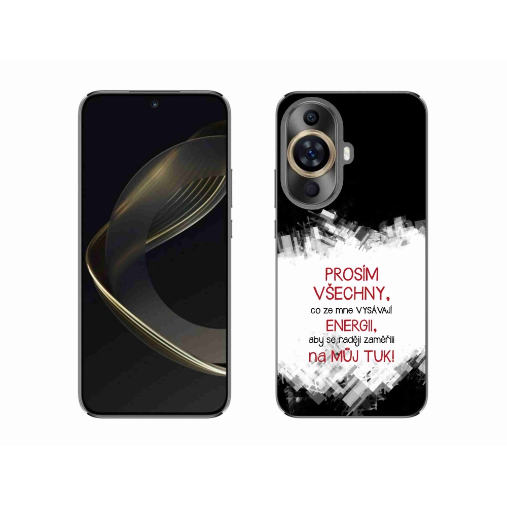 Gelový kryt mmCase na Huawei Nova 11 - vtipný text 1 červený
