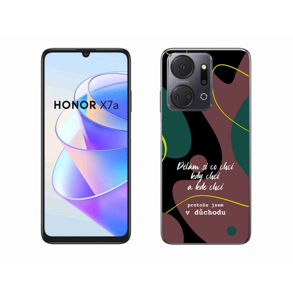 Gelový kryt mmCase na Honor X7a - vtipný text 10 černé pozadí