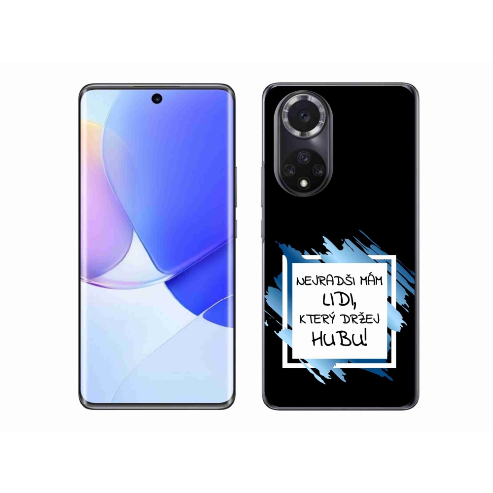 Gelový kryt mmCase na Huawei Nova 9 - vtipný text 7 bíločerné pozadí
