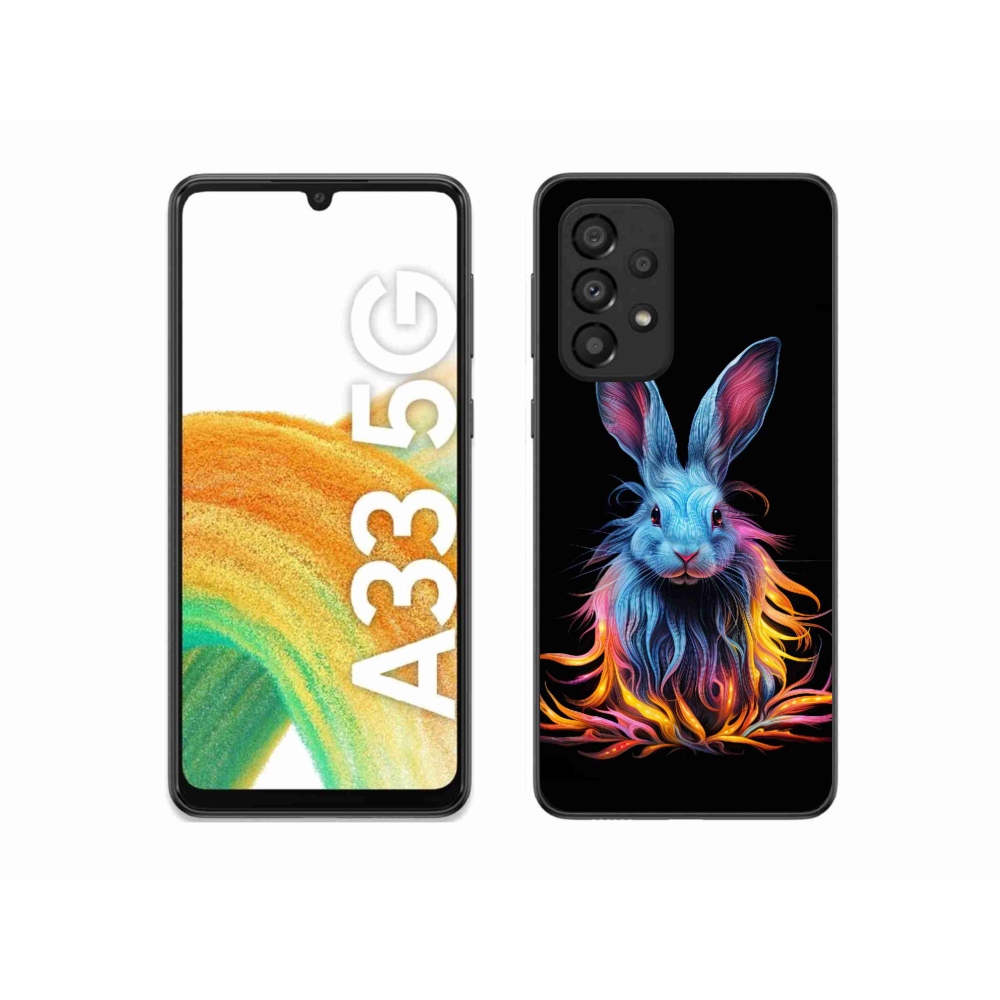 Gelový kryt mmCase na Samsung Galaxy A33 5G - abstraktní zajíc