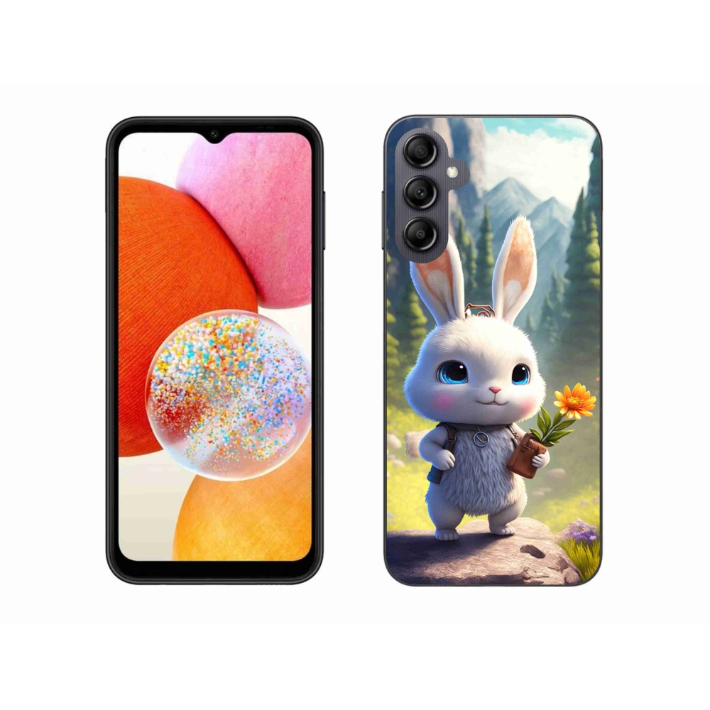 Gelový kryt mmCase na Samsung Galaxy A14 4G/5G - roztomilý králíček
