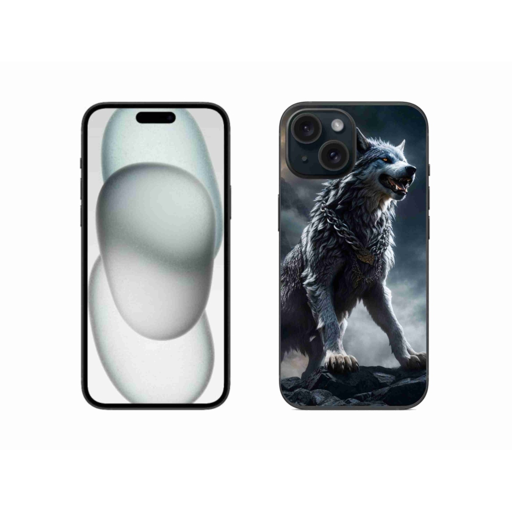 Gelový kryt mmCase na iPhone 15 - vlk 1