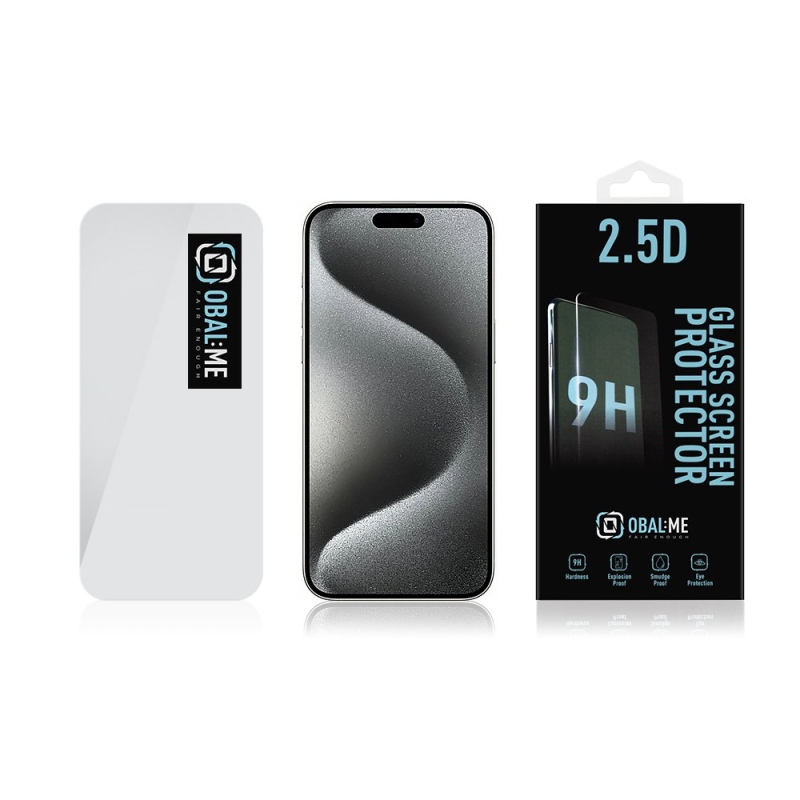 OBAL:ME 2.5D Tvrzené Sklo pro Apple iPhone 15 Pro Max Clear