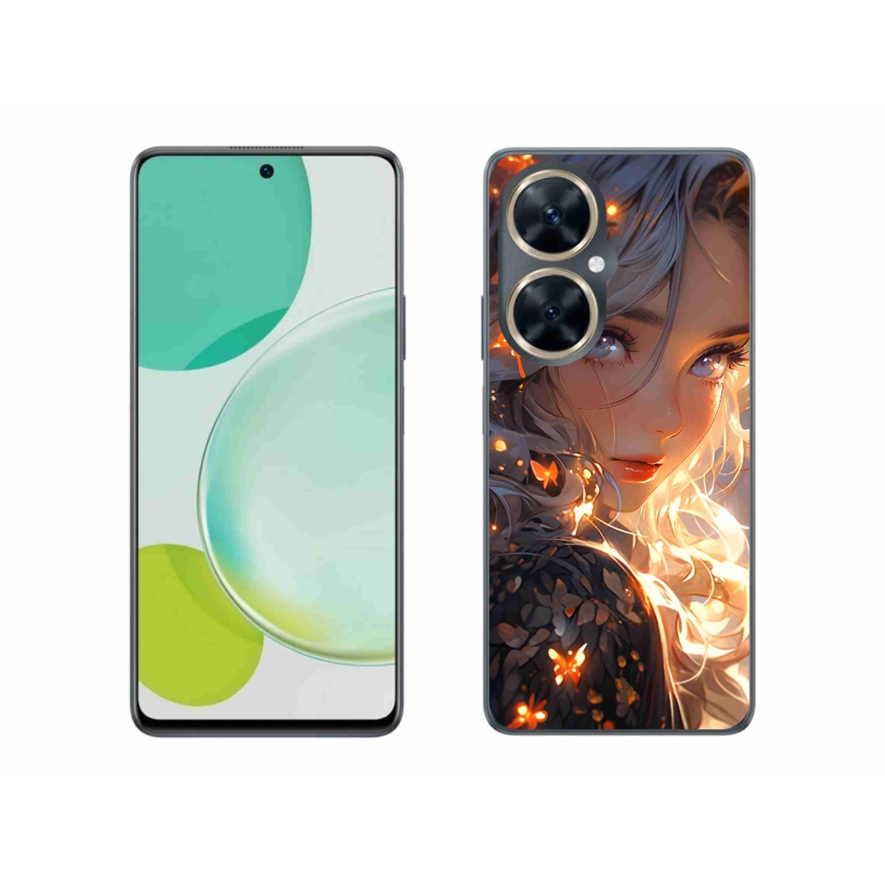 Gelový kryt mmCase na Huawei Nova 11i - dívka a motýli