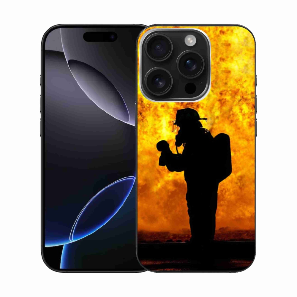 Gelový kryt mmCase na iPhone 16 Pro - hasič