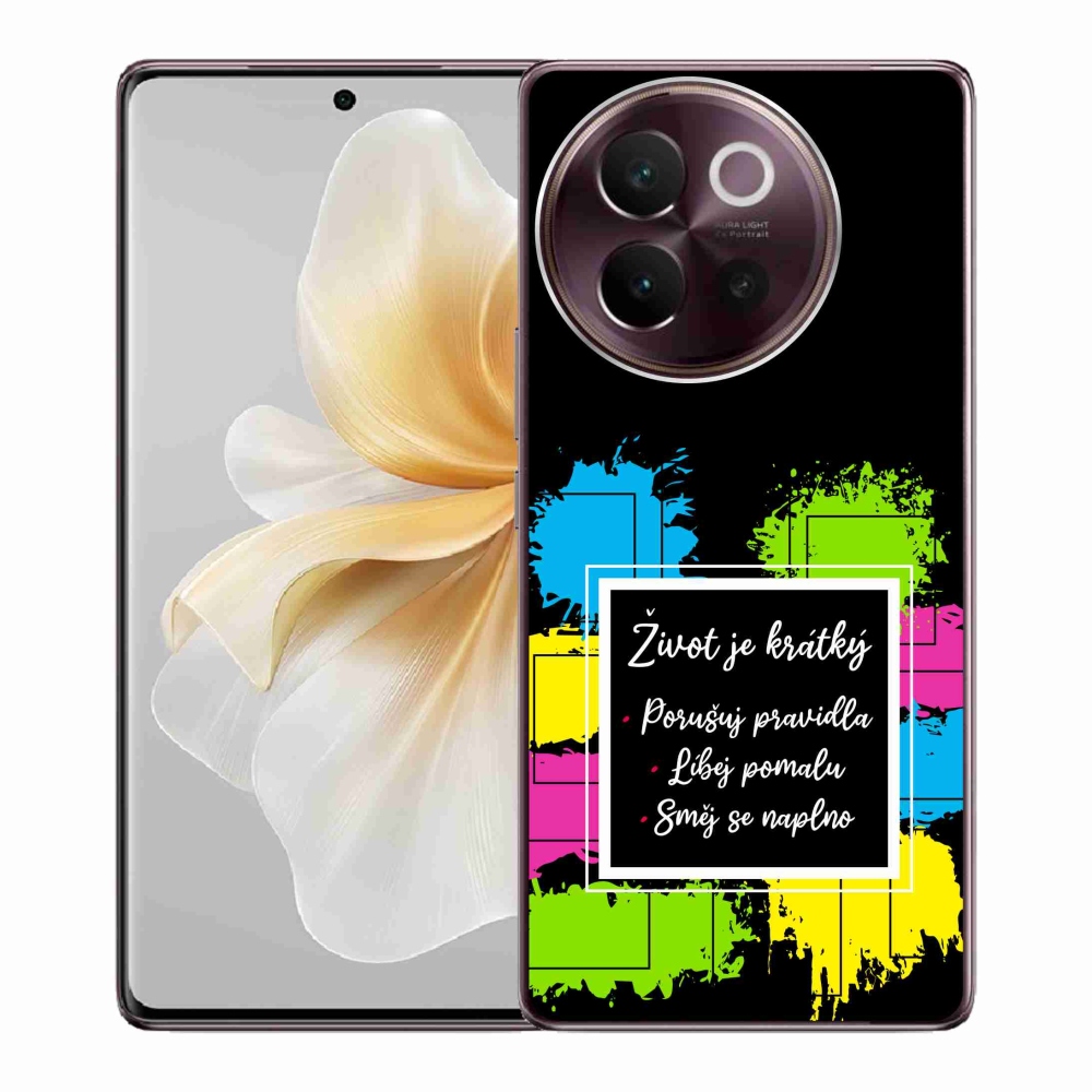 Gelový kryt mmCase na Vivo V40 Lite 5G - citát 5 černé pozadí