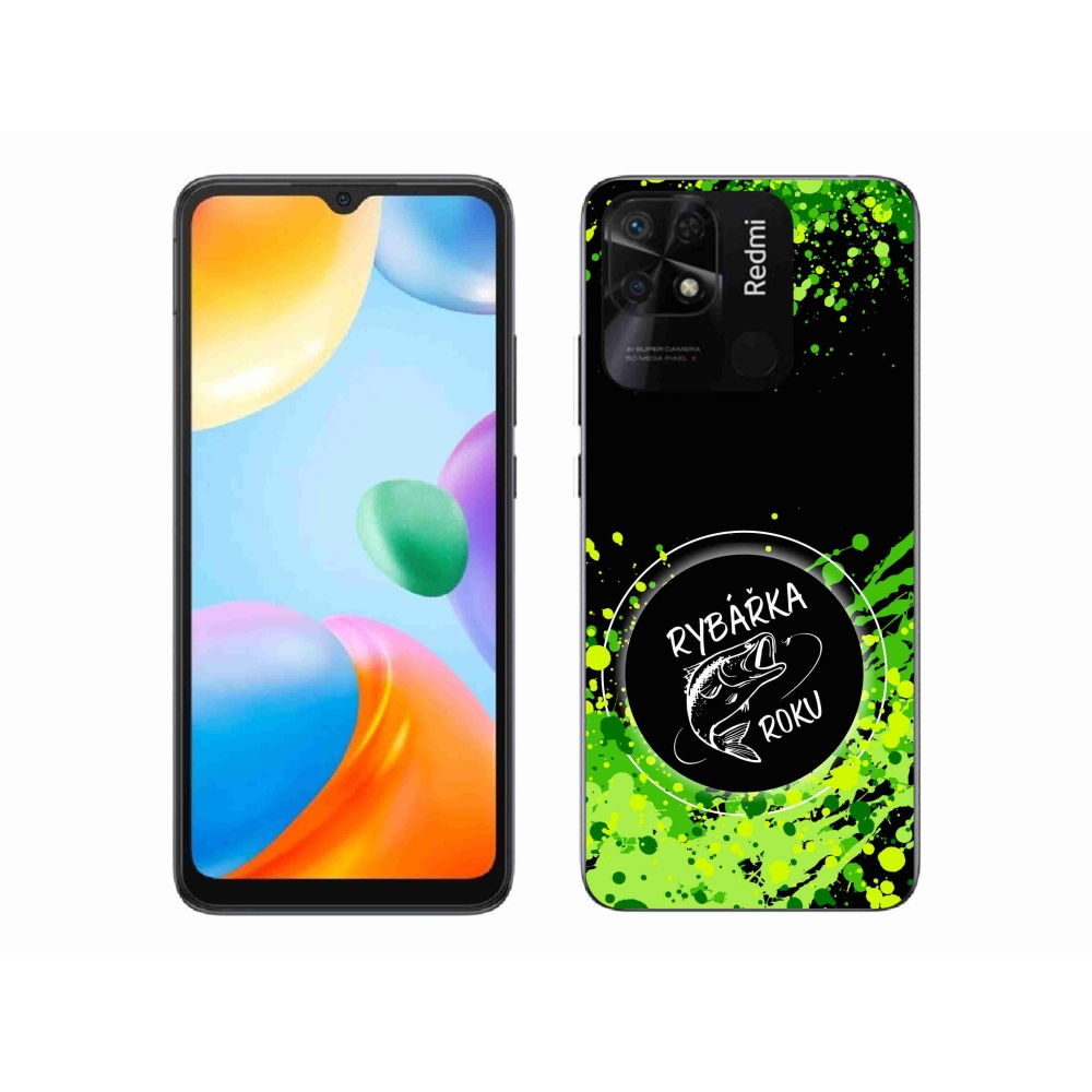 Gelový kryt mmCase na Xiaomi Redmi 10C - rybářka roku černé pozadí
