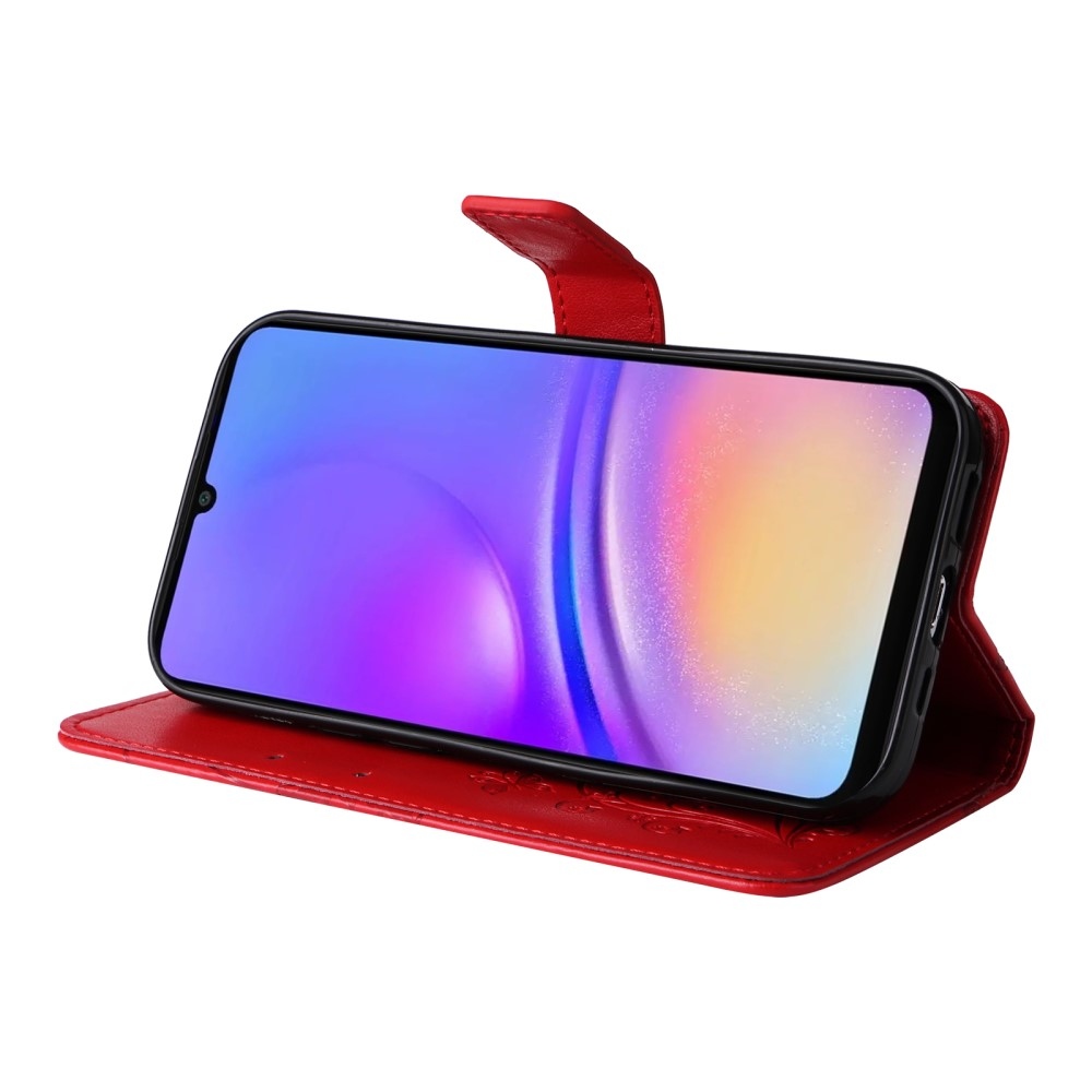 Big Butterfly knížkové pouzdro na Samsung Galaxy A06 4G - červené