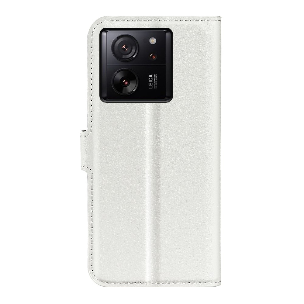 Litchi knížkové pouzdro na Xiaomi 13T/13T Pro - bílé
