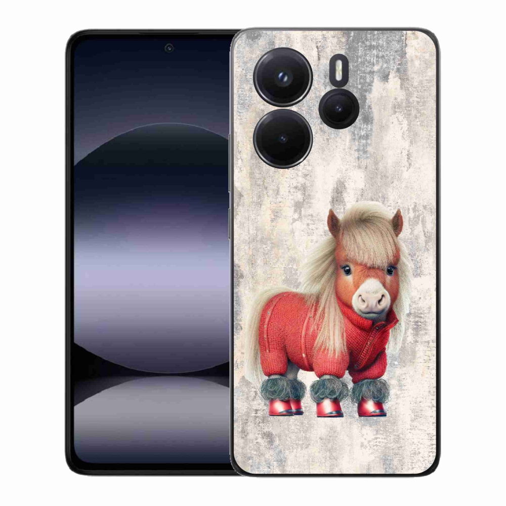 Gelový kryt mmCase na Xiaomi Redmi Note 14 - poník ve svetru