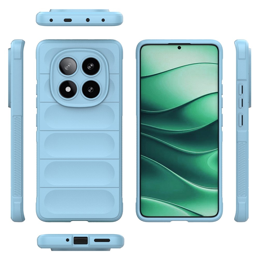 Rugg odolný gelový obal na Xiaomi Redmi Note 14 Pro 5G/Poco X7 5G - světlemodrý