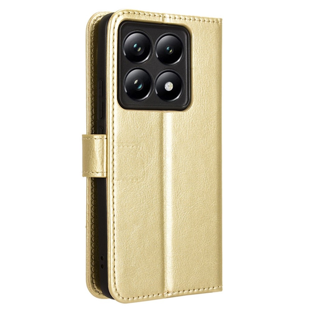 Crazy knížkové pouzdro na Xiaomi 14T - zlaté