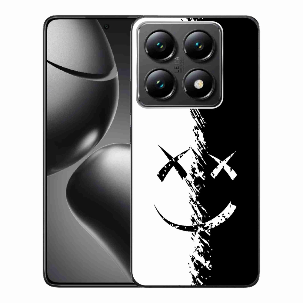 Gelový kryt mmCase na Xiaomi 14T Pro - černobílý smajlík