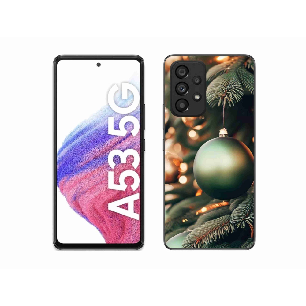 Gelový kryt mmCase na Samsung Galaxy A53 5G - vánoční ozdoby 1