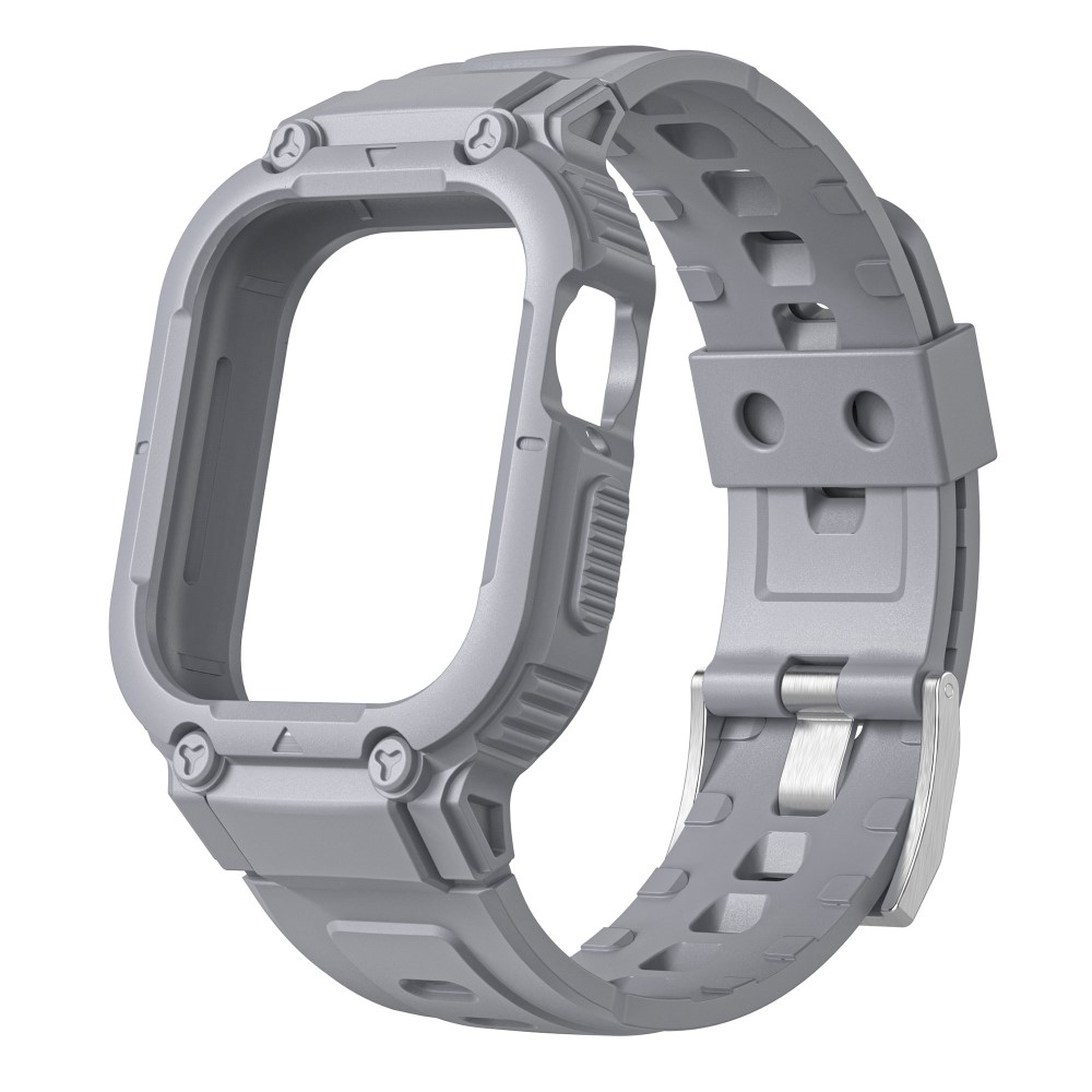 Drop ochranné silikonové pouzdro s řemínkem na Apple Watch Ultra 49mm - šedé