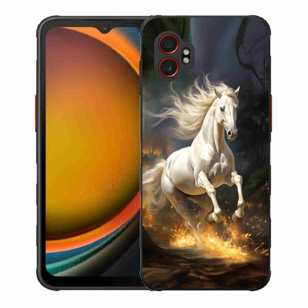 Gelový kryt mmCase na Samsung Galaxy Xcover 7 Pro - bílý kůň 2