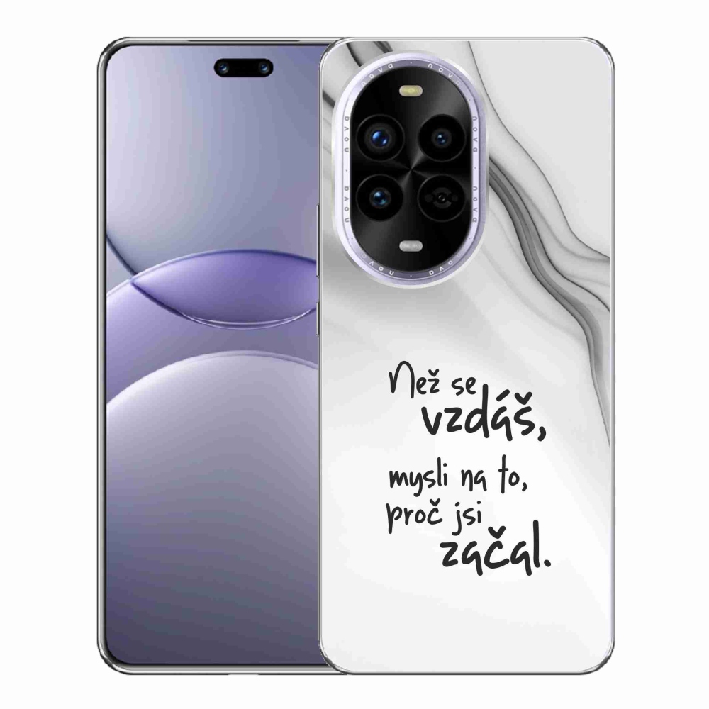 Gelový kryt mmCase na Huawei Nova 13 Pro 5G - citát 2 bílé pozadí