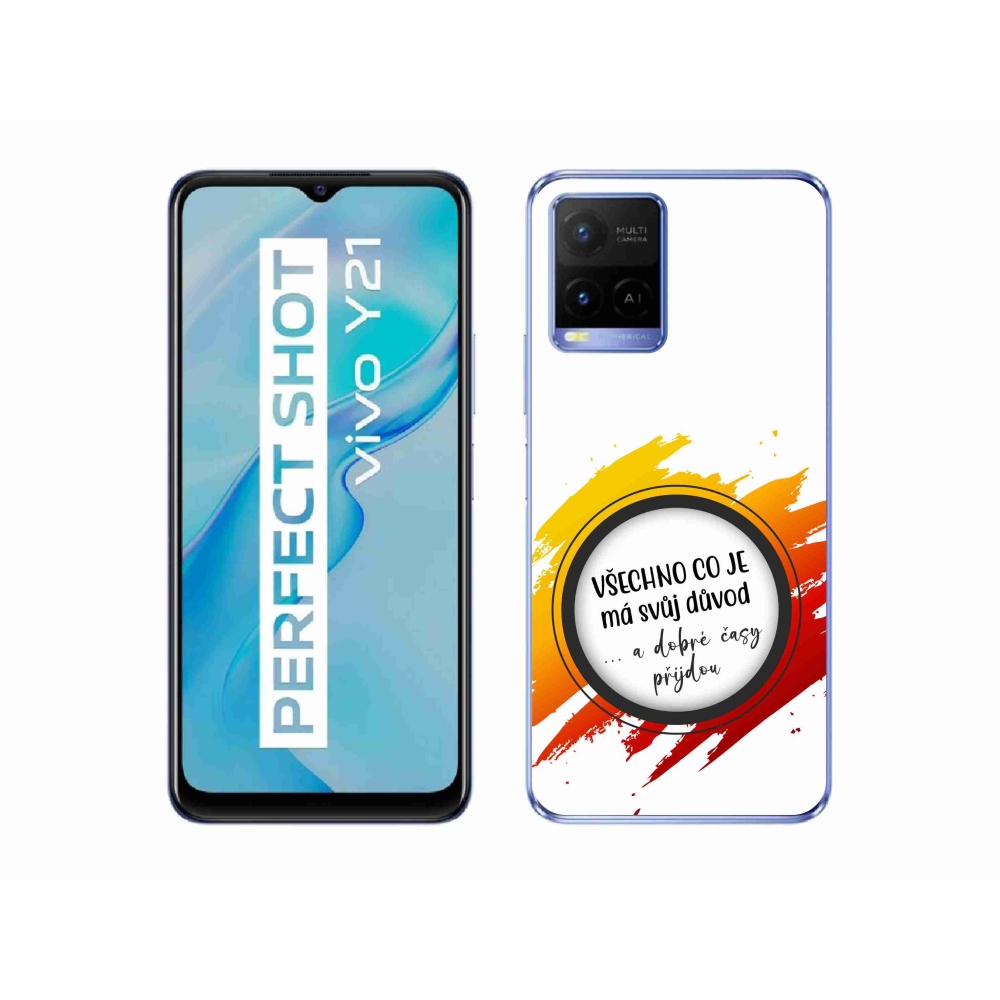 Gelový kryt mmCase na Vivo Y21/Y21s/Y33s - citát 3 bílé pozadí