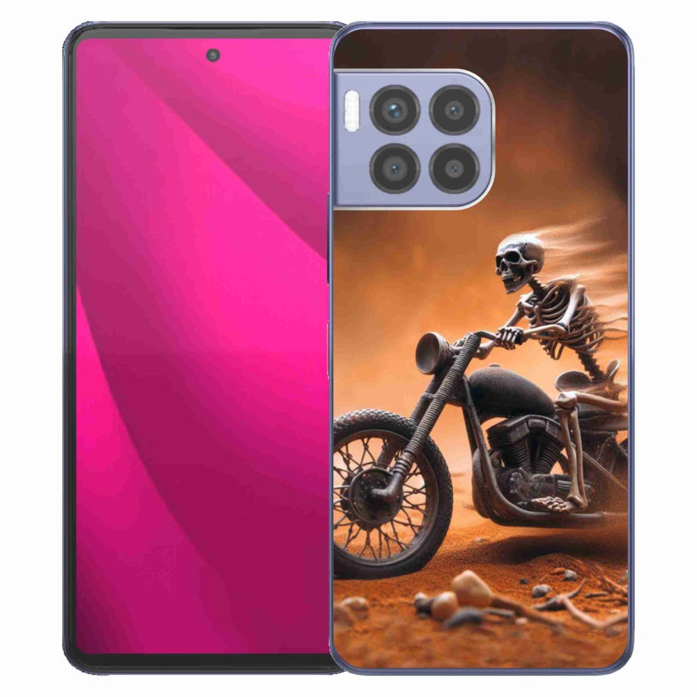 Gelový kryt mmCase na T-Mobile T Phone 2 Pro - kostra na motorce