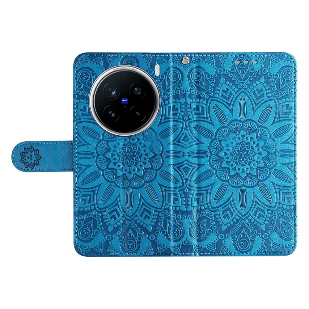 Sunflower knížkové pouzdro na Vivo X200 Pro 5G - modré