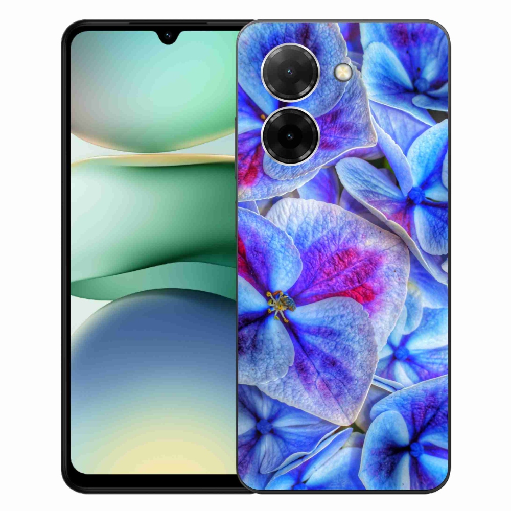 Gelový kryt mmCase na Xiaomi Redmi A5 (171.7x77.8x8.3mm) - modré květy 1