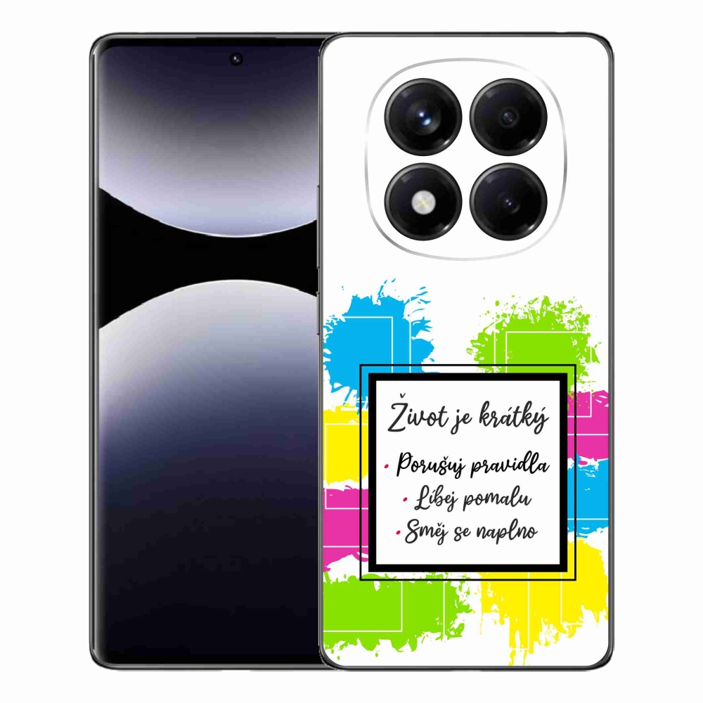 Gelový kryt mmCase na Xiaomi Redmi Note 14 Pro - citát 5 bílé pozadí