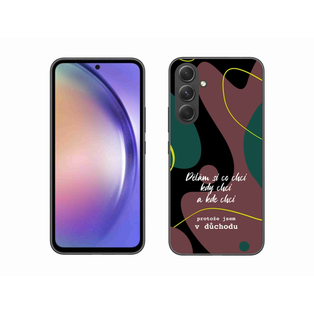 Gelový kryt mmCase na Samsung Galaxy A54 5G - vtipný text 10 černé pozadí