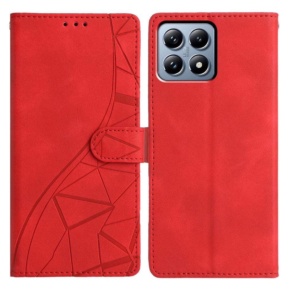 Triangles knížkové pouzdro na Xiaomi 15T - červené